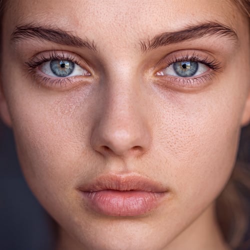 Clear skin portrait after