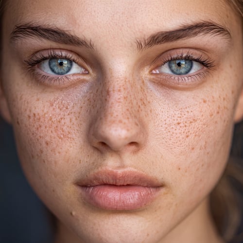 Clear skin portrait before