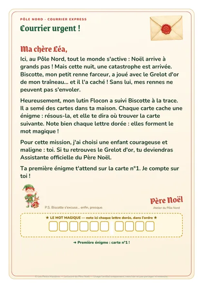 La lettre du Père Noël